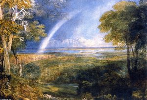 Junction Of The Severn And The Wye With A Rainbow — David Cox