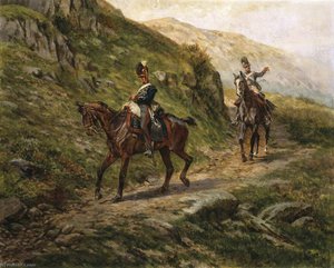 A Glimpse Of The Enemy, Peninsular War, C.1809 — William Barns Wollen