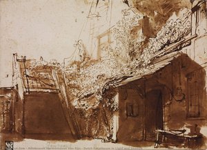 Casa Colonica Olandese Tra Luce E Ombra — Rembrandt Van Rijn