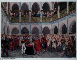 Nvestiture Of The Bey Of Algiers — Theodore Leblanc