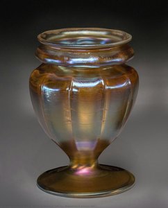 Ribbed Gold Favrile Urn — Studio Of Louis Comfort Tiffany