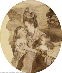 Sketch For The Copley Family — John Singleton Copley