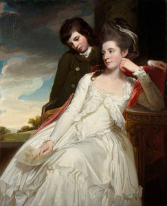 Jane Maxwell (c.1749–1812), Duchess Of Gordon, Wife Of The 4th Duke Of Gordon, With Her Son, George Duncan (1770–1836), Marquess Of Huntly, Later 5th Duke Of Gordon — George Romney