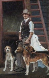 Kennel Man And Hounds — Henry James Haley