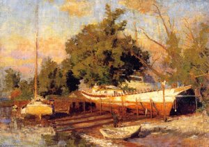 Down The Delaware Bay — Thomas P Anshutz