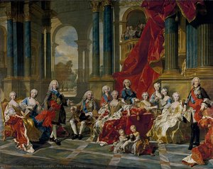 The Family Of Philip V — Louis Michel Van Loo
