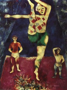 The Three Acrobats, Oil On Canvas, Private Col — Marc Chagall