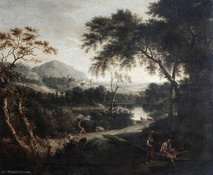 Landscape With Pastoral Figures — Jan Frans Van Bloemen