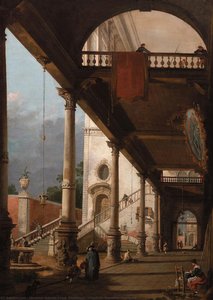 Capriccio (venetian Courtyard) — Canaletto