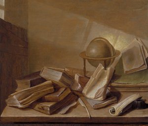 Still Life With Books And A Globe — Jan Davidszoon De Heem