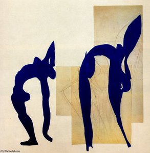 Acrobates Papier Découpé Collection Particulière — Henri Matisse