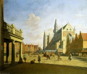 The Grote Markt In Haarlem — Gerrit Adriaenszoon Berckheyde