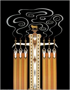 At The Theatre, Golden Calf — Erté