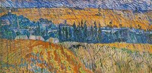 Landscape At Auvers In The Rain — Vincent Willem Van Gogh