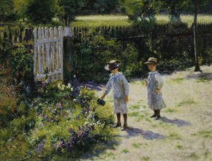 Children In The Garden — Władysław Podkowiński