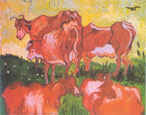 Vacas (tras Jorsaens) — Vincent Willem Van Gogh
