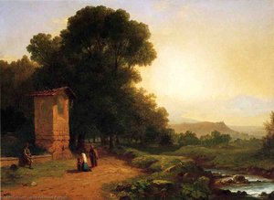 The Shrine - A Scene In Italy — John Frederick Kensett