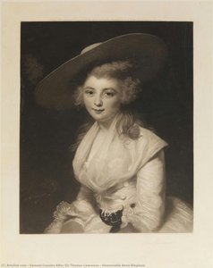 Honnorable Anne Bingham — Samuel Cousins After Sir Thomas Lawrence