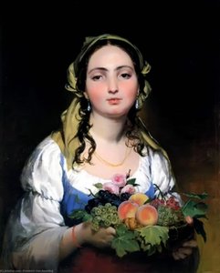 The Maiden With Flowers — Friedrich Ritter Von Amerling