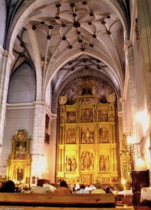 Interior De La Iglesia Parroquial De Santa María Magdalena Mirando Hacia La Capilla Mayor, Con El Retablo De Esteban Jordán — Esteban Jordan
