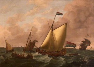 Dutch Ships Going Before The Wind — John Cleveley The Elder