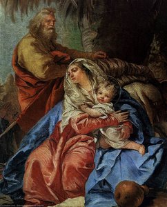 The Rest On The Flight To Egypt (detail) — Giovanni Domenico Tiepolo