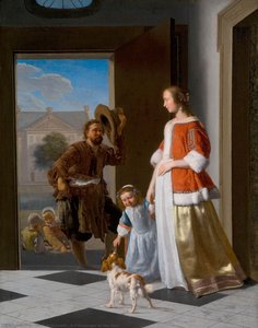 A Fishmonger At The Door — Jacob Ochtervelt