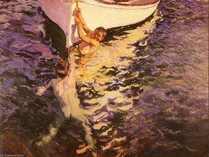El Bote Blanco — Joaquín Sorolla Y Bastida
