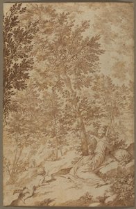 Pastoral Landscape With Figures — Donato Creti