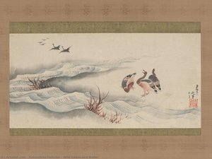 Szélmadarak És Víz — Hokusai