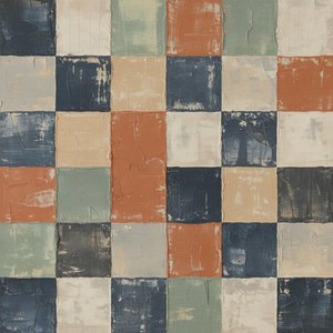 Echoes Of Patina: A Grid Study In Muted Earth Tones And Temporal Decay — Laurent Fabre
