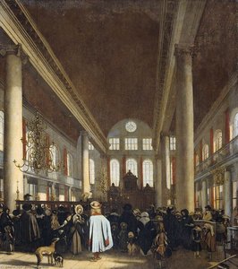 Interior Of The Portuguese Synagogue In Amsterdam — Emanuel De Witte