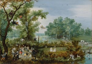 A Merry Company In An Arbor — Adriaen Jansz Van De Venne