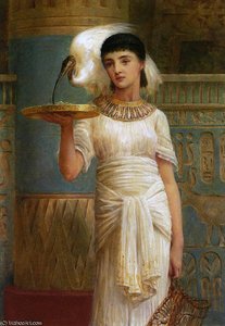 Alethe Attendant Of The Sacred Iblis - Oil On Panel - — Edwin Longsden Long