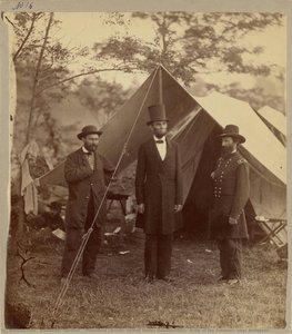 [president Lincoln, United States Headquarters, Army Of The Potomac, Near Antietam] — Alexander Gardner