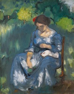 Femme Avec Un Chat — Louis Anquetin