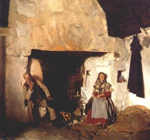 Old John's Cottage, Connemara — Sir William Newenham Montague Orpen