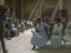 In Der Bahnhofswartezimmer, Boston — Edmund Charles Tarbell