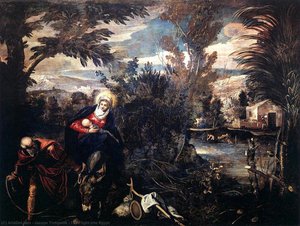 The Flight Into Egypt — Tintoretto