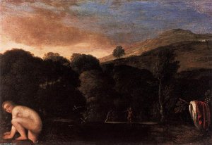Nymph Fleeing Satyrs — Adam Elsheimer