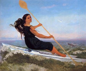 Donna In Un Podoscafo — Gustave Courbet