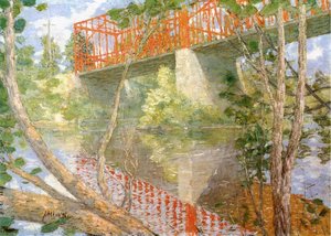 The Red Bridge — Julian Alden Weir