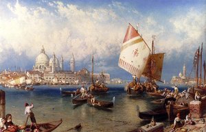 A Market Day On The Giudecca, Venice — Myles Birket Foster