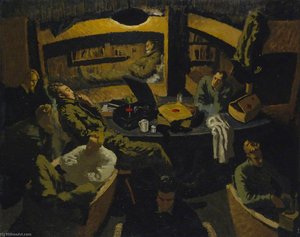 Naval Officers Room At Marlag O, Prisoner Of War Camp — John Worsley
