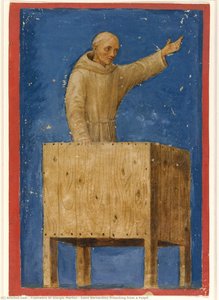 Saint Bernardino Preaching From A Pulpit — Francesco Di Giorgio Martini