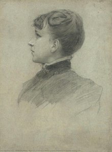 Portrait Of Gustav Klimt’s Sister Hermine In Profile Facing Left — Gustav Klimt