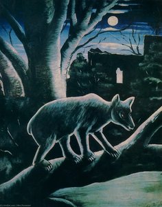 A Bear In A Moon Night — Niko Pirosmani