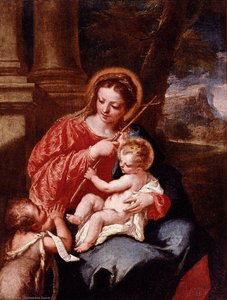 Madonna And Child With Sain John The Baptist — Gianantonio Guardi