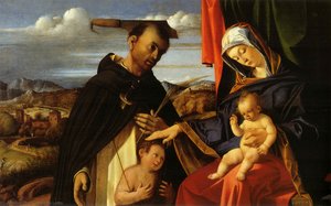 Madonna And Child With St Peter Martyr — Lorenzo Lotto
