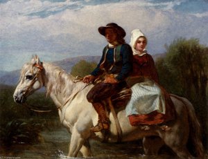 Fording The Stream — Frederick Goodall
